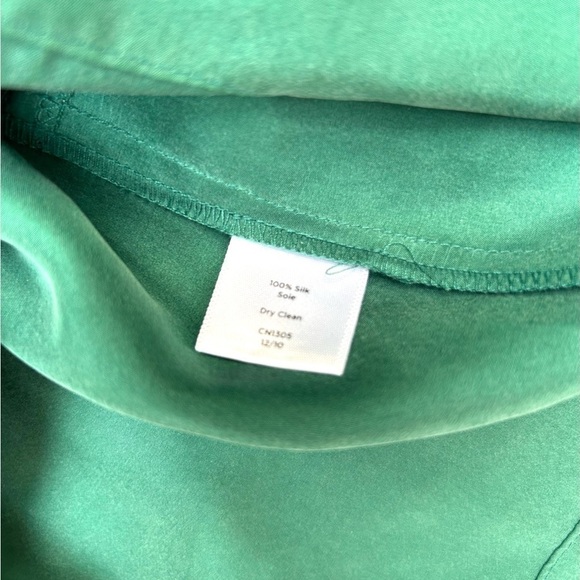 TALBOT green silk skirt size medium - Picture 4 of 10